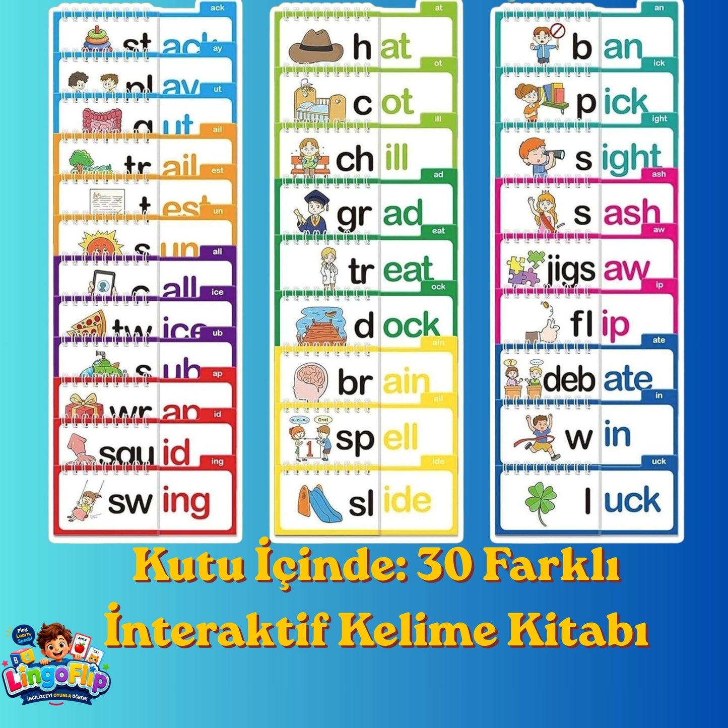 LingоFlip — Çocuklar İçin İngilizce Okuma Seti